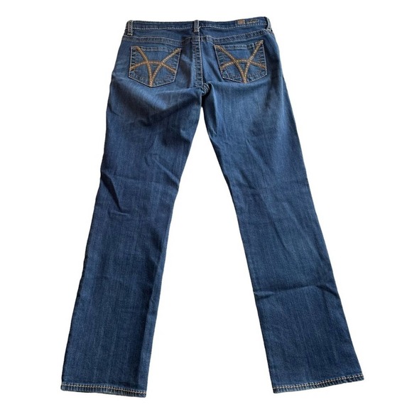 Kut From The Kloth Stevie Straight Leg Dark Blue Size 10 Embroidery - Picture 7 of 7